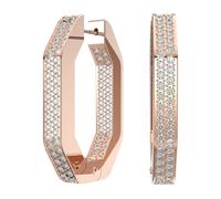Swarovski Orecchini a cerchio Dextera Ottagonale Placcato color oro rosa 5634993
