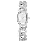 Swarovski Orologio Dextera Chain, Fabbricato in Svizzera, Bracciale in cristallo, Tono argentato, Acciaio inossidabile