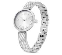 Swarovski Orologio Illumina, Fabbricato in Svizzera, Bracciale di Metallo, Tono Argentato, Acciaio Inossidabile