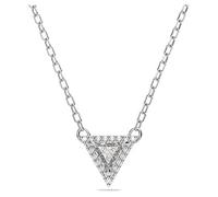 Swarovski Ortyx Collana, con Cristalli e ZirconiaSwarovski a Taglio Triangolare, Placcato in Tonalità Rodio, Bianco