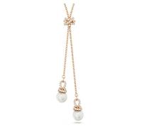 Swarovski Originally Collana Pendente a Y, con Perle di Cristallo e Pavé di ZirconiaSwarovski , Placcatura in Tonalità Oro Rosa, Bianco