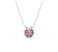 Swarovski Pendente Bella V, Taglio Round, Rosa, Placcato rodio