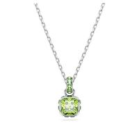 Swarovski Pendente Birthstone, Taglio squadrato, Agosto, Verde, Placcato rodio