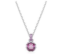 Swarovski Pendente Birthstone, Taglio squadrato, Febbraio, Viola, Placcato rodio