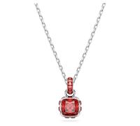 Swarovski Pendente Birthstone, Taglio squadrato, Luglio, Rosso, Placcato rodio