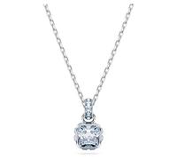Swarovski Pendente Birthstone, Taglio squadrato, Marzo, Blu, Placcato rodio