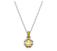 Swarovski Pendente Birthstone, Taglio squadrato, Novembre, Giallo, Placcato rodio