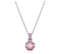 Swarovski Pendente Birthstone, Taglio squadrato, Ottobre, Rosa, Placcato rodio