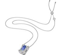 Swarovski Pendente Chroma Cristallo taglio Octagon, Blu Placcato rodio 5600625