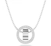 Swarovski Pendente Hollow, Cerchio, Bianco, Placcato rodio