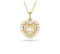 Swarovski Pendente Hyperbola, Cuore, Bianco, Placcato color oro