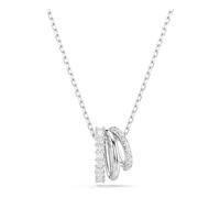 Swarovski Pendente Hyperbola, Taglio Round, Bianco, Placcato rodio