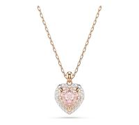 Swarovski Pendente One, Taglio Heart, Pavé, Cuore, Rosa, Mix di finiture