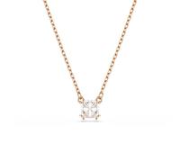 Swarovski Pendente Stilla Attract, taglio quadrato, bianco, placcato tonalità oro rosa