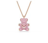 Swarovski Pendente Teddy, Orso, Rosa, Placcato color oro rosa