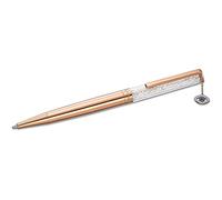 Swarovski Crystalline con occhio portafortuna 5553337 - Penna a sfera, colore: bianco, placcata in oro rosa