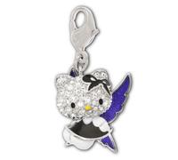 Swarovski per Bambini e Ragazzi-Charm Hello Kitty smaltato Cristallo Palladio Multicolore Rock 1161310