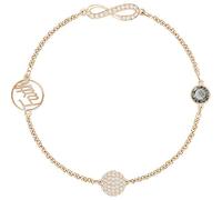 Swarovski Remix Collection Infinity Strand, Nero, Placcato Oro Rosa