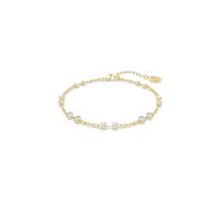 Swarovski Remix Collection Strand Bracciale, Gioiello Versatile con Cristalli, Pietre a Taglio Round, Chiusura a Moschettone, Placcatura in Tonalità Oro, 18-21 cm, 0,4 cm