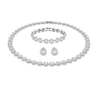 Swarovski Set Angelic, Taglio Round, Bianco, Placcato rodio