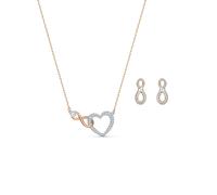 Swarovski Set Swarovski Infinity Heart, Bianco, Mix di Placcature