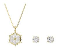 Swarovski Set Magic, Composto da un pendente e un paio di orecchini coordinati, Set (2), Taglio misto, Fiocco Di Neve, Bianco, Finitura oro 18K