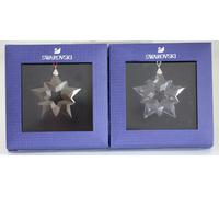Swarovski Set Ornamento Natalizio Stella Piccola 2019 Trasparente + Rosso Nuovo