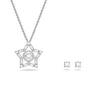 Swarovski Set Stella, Stella, Cristalli trasparenti, Finitura Rodio