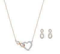 Swarovski Set Swarovski Infinity Heart, Bianco, Mix di Placcature