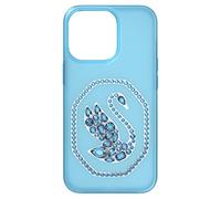 Swarovski Signum Custodia per Smartphone, con Cigno in CristalliSwarovski , Compatibile con iPhone 13, Blu