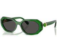 Swarovski Donna SK6028 106487 Occhiali da sole Acetato Verde Grigio Geometrica Normale