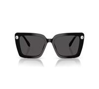 Swarovski Sk6032 Occhiali Da Sole Donna Nero Squadrato Grigio 55mm