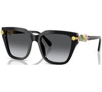 Swarovski Donna SK6041 1001T3 Occhiali da sole Acetato Nero Grigio Geometrica Polarizzata