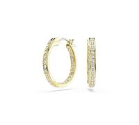 Swarovski Sommerset Orecchini a Cerchio Piccoli, Gioielli Versatili per Occasioni Speciali con Pavé di Cristalli Cry Swarovski, Placcatura in Tonalità Oro, 2 x 0,2 cm, peso (singolo orecchino) 1,1 g