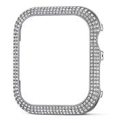 Swarovski Sparkling Cover Compatibile con Apple Watch, con CristalliSwarovski e Montatura in Lega di Zinco, Tono Argentato