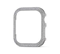 Swarovski Sparkling Cover Compatibile con Apple Watch, con CristalliSwarovski e Montatura in Lega di Zinco, Tono Argentato