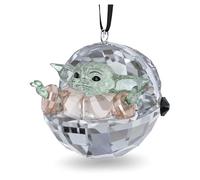 Swarovski Star Wars, Oggetto Decorativo in Cristalli Swarovski, Star Wars The Mandalorian Grogu Ornament