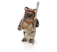 Swarovski Star Wars, Ewok Wicket, Oggetto Decorativo in Cristalli Swarovski, Metallo Laccato Grigio, Marrone