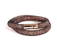 Swarovski - Stardust Deluxe Double Wrap Bracelet - - Accessories - Donna - Marrone - ONE SIZE