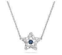Swarovski Stella Collana Pendente, con Cristalli e ZirconiaSwarovski , Placcata in Tonalità Rodio, Azzurro