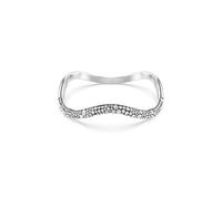 Swarovski Sublima Collezione bracciale jonc, taille ronde, blanc, plaqué rhodium