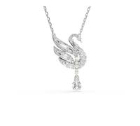 Swarovski Pendente Swan Vienna, Cigno, Bianco, Placcato rodio