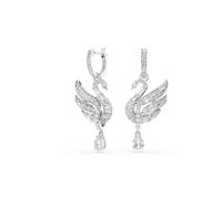 Swarovski Swan Collezione, blanc, plaqué rhodium