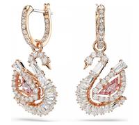 Swarovski Orecchini 'Swan' oro rosé / rosa / argento / trasparente Donna Swarovski One Size