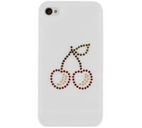 Swarovski SWFACOVIP4 Case for iPhone 4S / Plastic with Real Crystals/Pink Cherry