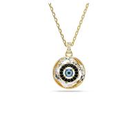 Swarovski Symbolica - Ciondolo placcato oro con occhio malocchio, unisex, piccolo, multicolore, 38-45 cm, Metallo, Zirconia cubica