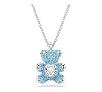 Swarovski Pendente Teddy, Orso, Blu, Placcato rodio