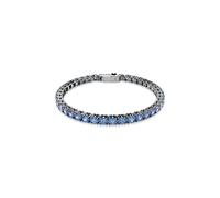 Swarovski Bracciale Tennis Matrix, taglio rotondo, blu, placcato rutenio