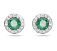 Swarovski Una Angelic 5646714 - Orecchini a lobo con taglio rotondo, colore: Verde, Misura unica, Placcato al rodio, cristallo