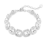 Swarovski Una Angelic Bracciale, Taglio Cuscino, Bianco, Placcato Rodio